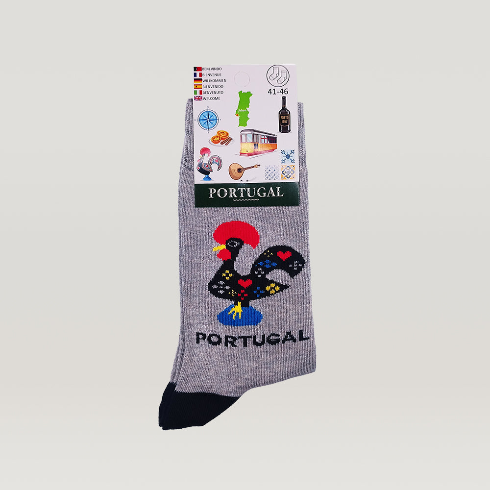 A pair of Socks - Barcelos Rooster from Tejo Shop with a Barcelos rooster design.