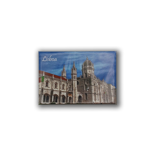 A New Jamp “Belém Monastery” postcard features Lisbon’s iconic monastery, displaying detailed stonework and tall towers set against a bright blue sky to celebrate Portuguese heritage.