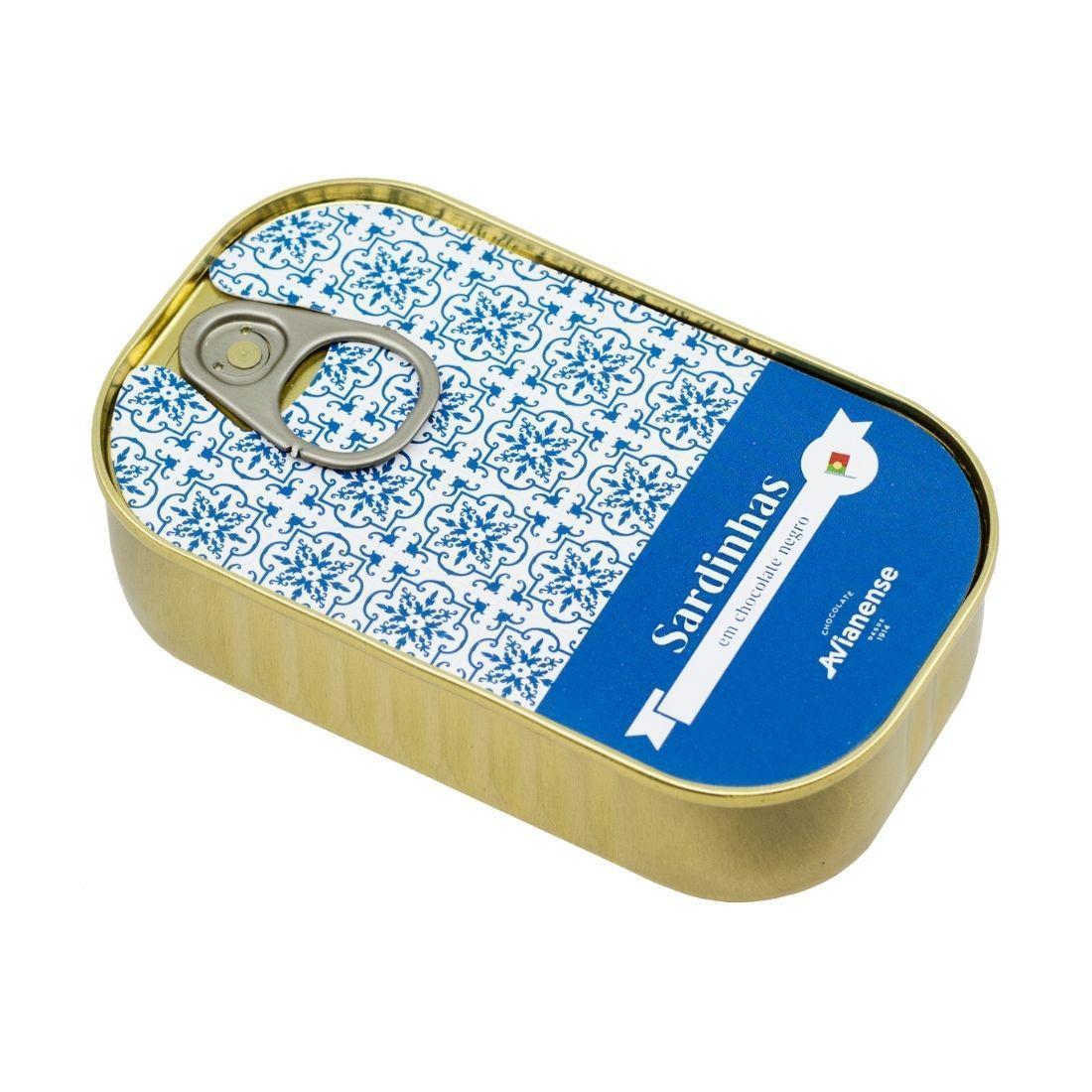 Avianense Chocolate - Small Chocolate Sardine in a can decorated with the traditional portuguese tiles